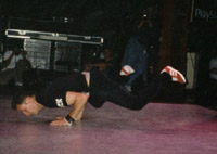 Nick doing a turtle at UK Championships 1997